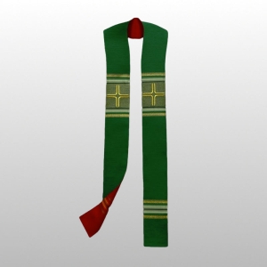 STUŁA DO KONCELEBRY DWUSTRONNA ZIELONA/CZERWONA (28177/3)