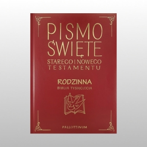 BIBLIA TYSIĄCLECIA RODZINNA SKÓRA EKO (BORDO) ZŁ. BRZEGI