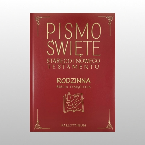 BIBLIA TYSIĄCLECIA RODZINNA SKÓRA EKO (BORDO) ZŁ. BRZEGI