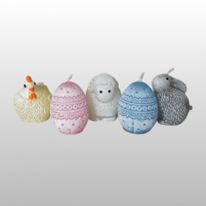 ŚWIECA EASTER COLOURS figurka 50 mm (mix)