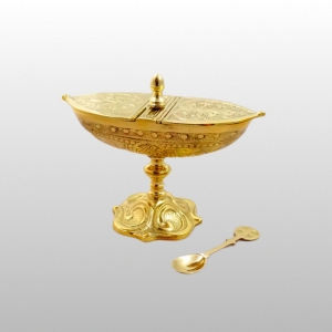 ŁÓDKA, WYS. 13CM, SZER. 17CM, MOSIĄDZ