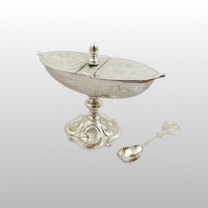 ŁÓDKA, WYS. 13CM, SZER. 17CM, NIKIEL