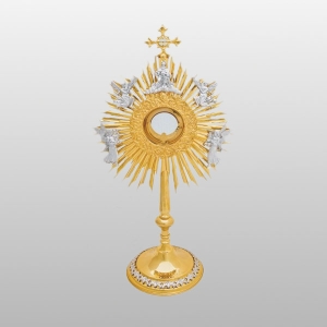 MONSTRANCJA WYS. 68 CM, BÓG OJCIEC + ANIOŁY