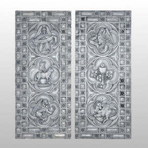 TABERNAKULUM GOTYCKIE 60 X X55 CM PATYN. SREBRO