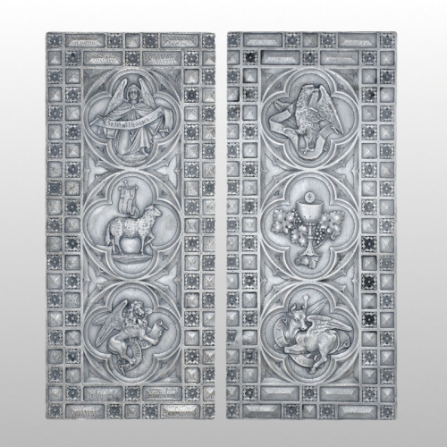 TABERNAKULUM GOTYCKIE 60 X X55 CM PATYN. SREBRO