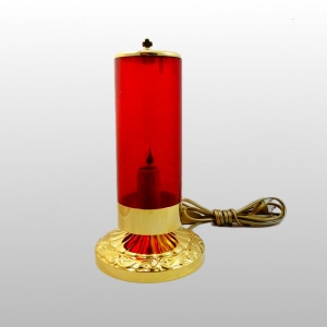 LAMPA WIECZNA ELEKTRYCZNA CZERWONA śr.podst. 14 cm x wys. 27 cm