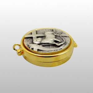 CYBORIUM śr. 5,4 cm BARANEK PASCHALNY SREBRO