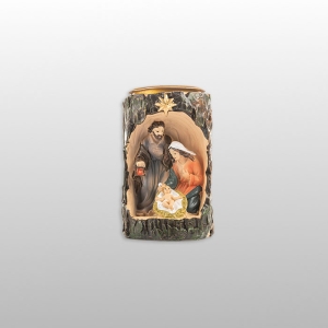 SZOPKA ŚWIĘTA RODZINA "ŚWIECZNIK" wys. 8,5 CM