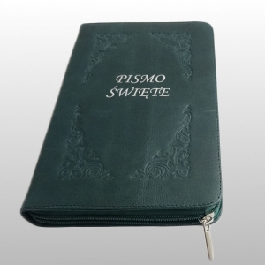 PISMO ŚWIĘTE ST I NT EDYCJA, ZAMEK, A5 SKÓRA, PAGINACJA - GRANATOWE