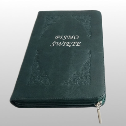 PISMO ŚWIĘTE ST I NT EDYCJA, ZAMEK, A5 SKÓRA, PAGINACJA - GRANATOWE
