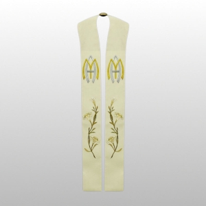 STUŁA DO KONCELEBRY MARYJNA KREMOWA (32651)