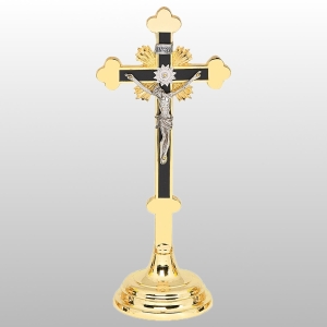 KRZYŻ STOJĄCY MOSIĄDZ 28CM