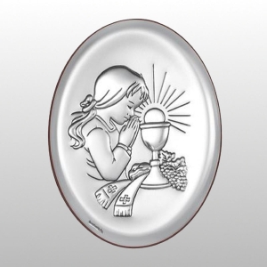 OBRAZEK KOMUNIA DZIEWCZYNKA 7x9 OVAL