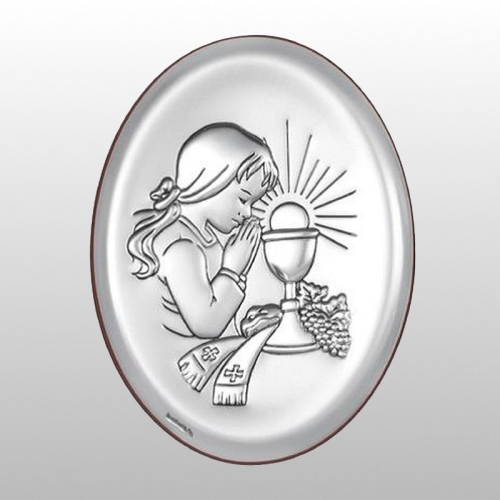 OBRAZEK KOMUNIA DZIEWCZYNKA 7x9 OVAL