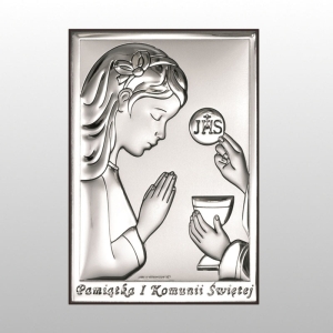 OBRAZEK KOMUNIA DZIEWCZYNKA PAMIĄTKA I KOMUNII ŚWIĘTEJ 6x9