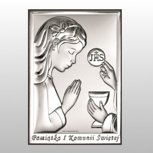 OBRAZEK KOMUNIA DZIEWCZYNKA PAMIĄTKA I KOMUNII ŚWIĘTEJ 9X13