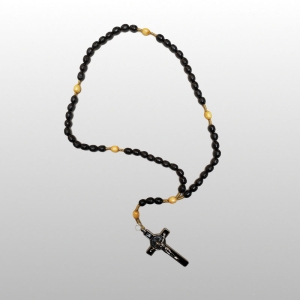 RÓŻANIEC DREW.Z KRZYŻEM BENEDYKTA -CZARNY