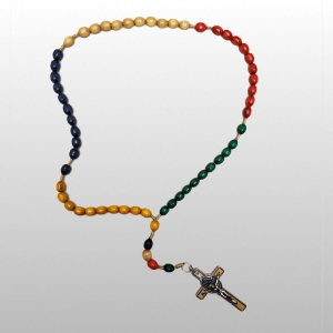 RÓŻANIEC DREW.Z KRZYŻEM BENEDYKTA -MISYJNY