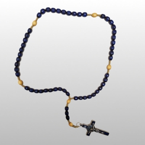 RÓŻANIEC DREW.Z KRZYŻEM BENEDYKTA -NIEBIESKI