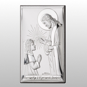 OBRAZEK KOMUNIA DZIEWCZYNKA Z JEZUSEM PAMIĄTKA I KOMUNII ŚWIĘTEJ 9x15
