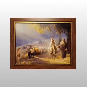 OBRAZ 30/40 - LIMIT - RAMKA BRĄZ GŁADKA + DODATKOWA LISTWA ZŁ.