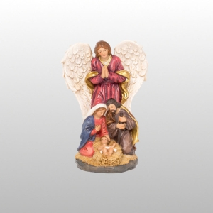 FIGURKA ŚW.RODZINA Z ANIOŁEM wys. 15cm