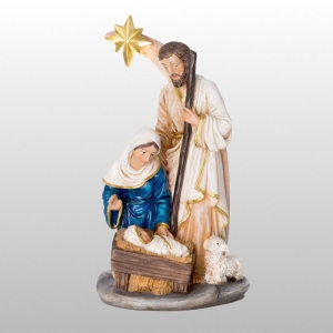 FIGURKA ŚW.RODZINA Z GWIAZDKĄ wys. 11cm