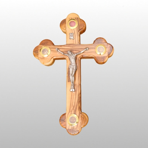 KRZYŻ DREWNIANY ZIEMIA ŚWIĘTA 22.5/14.7 cm