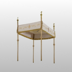 BALDACHIM 140x160 CM - BEZ RAMY ECRU