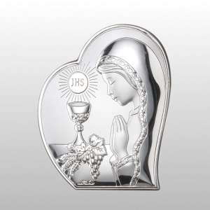 OBRAZEK KOMUNIA DZIEWCZYNKA SERCE 12x14,5