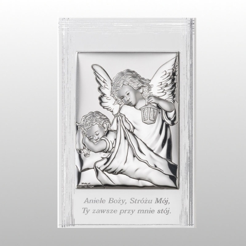 PANEL ANIOŁ Z LATARENKĄ BIAŁY MODLITWA 9x13,5