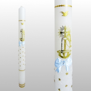 ŚWIECA -DZBANEK -KOKARDKA NIEBIESKA