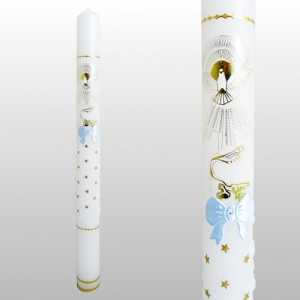 ŚWIECA -GOŁĄBEK -KOKARDKA NIEBIESKA