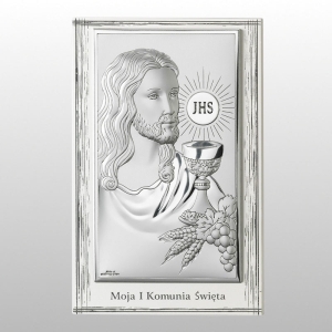 PANEL KOMUNIA JEZUS MOJA I KOMUNIA ŚWIĘTA BIAŁY 9X13,5