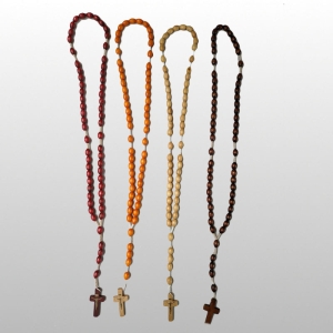 RÓŻANIEC DREWNO SZNUREK MIX KOLORÓW