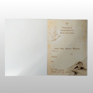 PAM. SAKRAMENTU MAŁŻEŃST. Z TECZKĄ