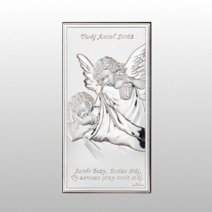 OBRAZEK ANIOŁ Z LATARENKĄ TWÓJ ANIOŁ STRÓŻ MODLITWA 6,5X11