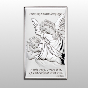 OBRAZEK ANIOŁ Z LATARENKĄ PAMIĄTKA CHRZTU ŚWIĘTEGO MODLITWA 9X17