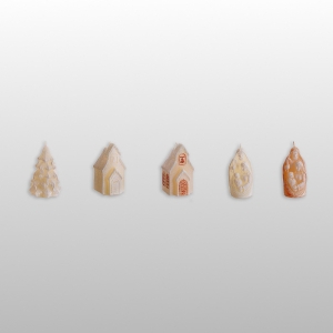 ŚWIECA CHRISTMAS WONDERS FIGURE 75 ECRU