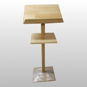 PULPIT DO MIEJSCA PRZEWODNICZENIA DREWNIANY Z PÓŁKĄ - JASNY