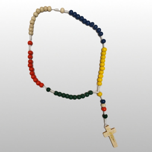 RÓŻANIEC DREWNIANY SZNUREK -MISYJNY