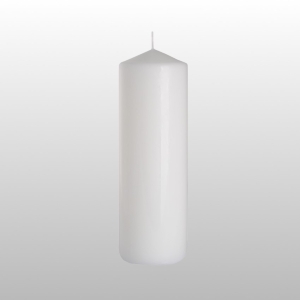 ŚWIECA WALEC 6/15cm, BIAŁA