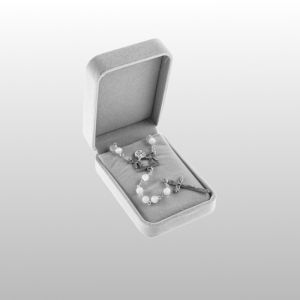 RÓŻAŃCE ŚLUBNE W ETUI - KOCIE OKO