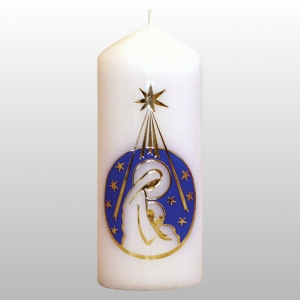 ŚWIECA KLOCEK BIAŁA B1 MARIA Z DZIEC.