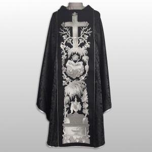 ORNAT HAFTOWANY ROZETA CZARNY (42889)