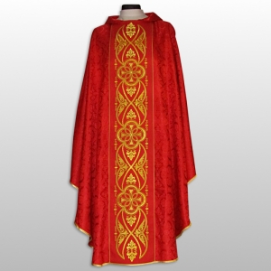 ORNAT HAFTOWANY ROZETA CZERWONY (42892)