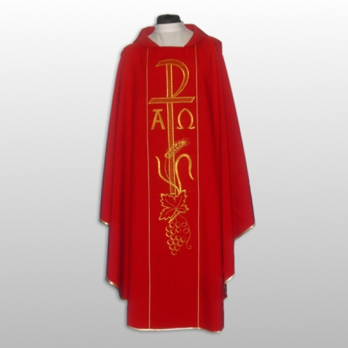 *P*ORNAT HAFTOWANY GŁADKI CZERWONY (42896)