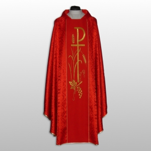 ORNAT HAFTOWANY ROZETA CZERWONY (42905)