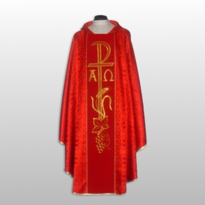 ORNAT HAFTOWANY ROZETA CZERWONY (42912)