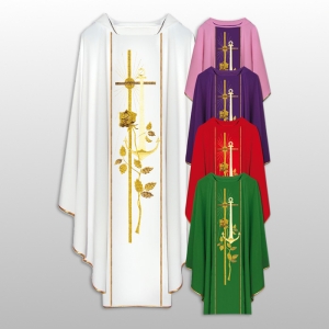 ORNAT HAFTOWANY GŁADKI CZERWONY (42949)